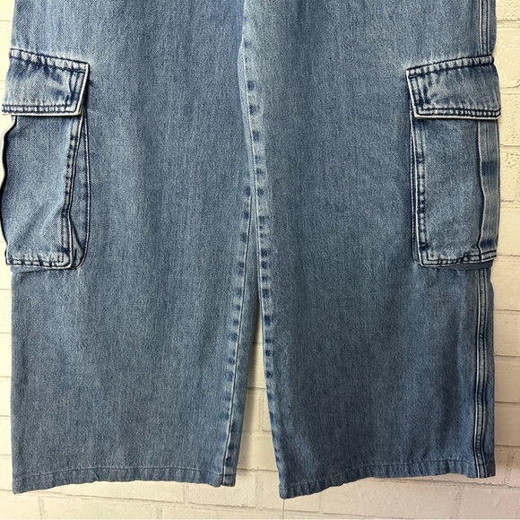 Favorite Daughter the Carly Cargo Jeans Highway High Rise Wide Leg 31 Cotton - Picture 8 of 14